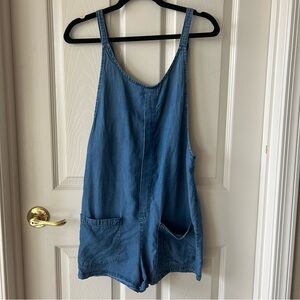 bishop + young Blue Denim Romper, Size XS